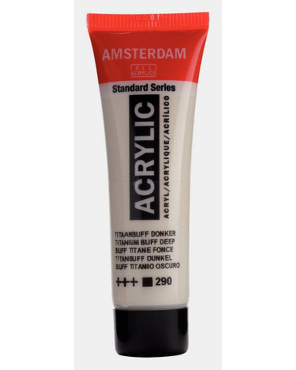 Amsterdam, Acrylic, Art & School, Paint, 20ml, 974510, Titanium Buff Deep